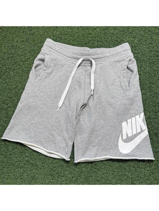 Nike Other - Nike Sportswear Alumni French Terry Shorts Men Size L Raw Hem Logo Relaxed Gym
